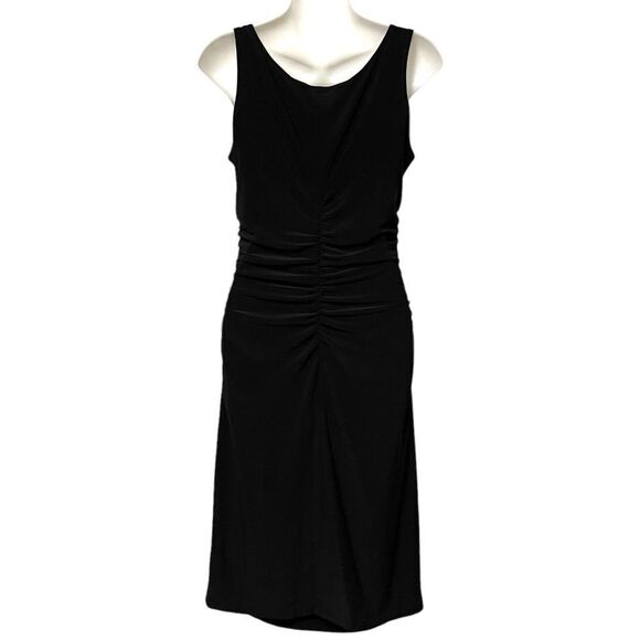 NORMA KAMALI Stretch Sleeveless Shirred Waist Dress L - Picture 8 of 11